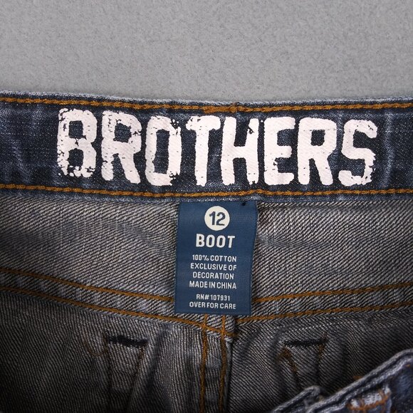 Brothers B11 Boys Denim Jeans Size 12 Blue Bootcut Stretch - Picture 4 of 9